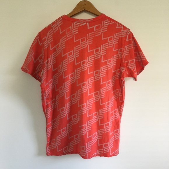 VTG Diesel Coral Spell Out Graphic All Over Print T-Shirt Womens Sz L Y2K - Picture 5 of 13